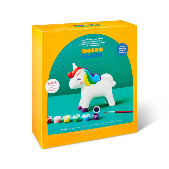 Paint-Your-Own Ceramic Unicorn Kit - Mondo Llama