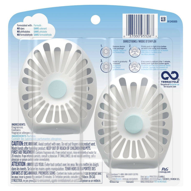Febreze Small Spaces Air Freshener Linen & Sky Scent - 25 fl oz/2pk