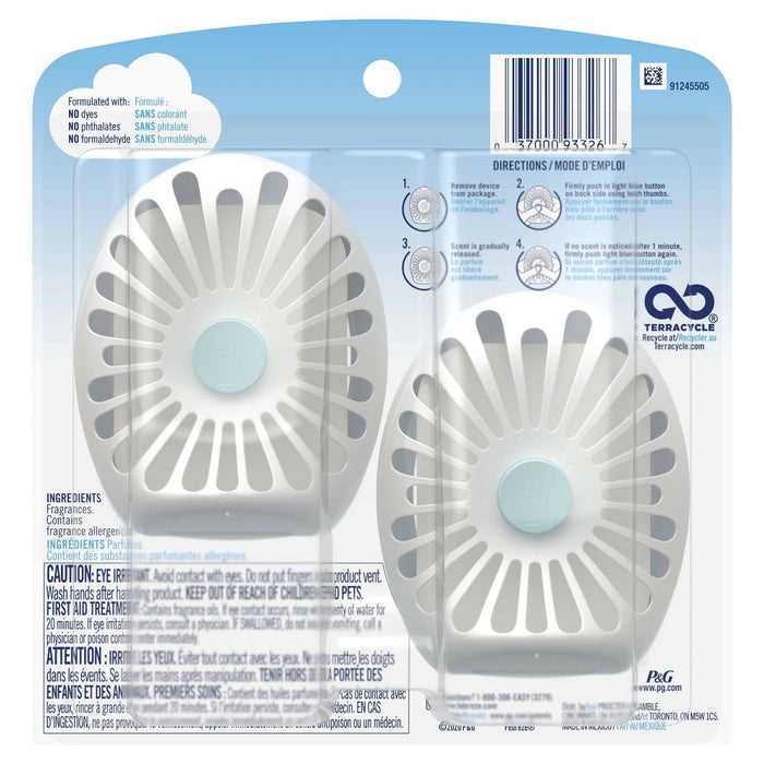 Febreze Small Spaces Air Freshener Linen & Sky Scent - 25 fl oz/2pk