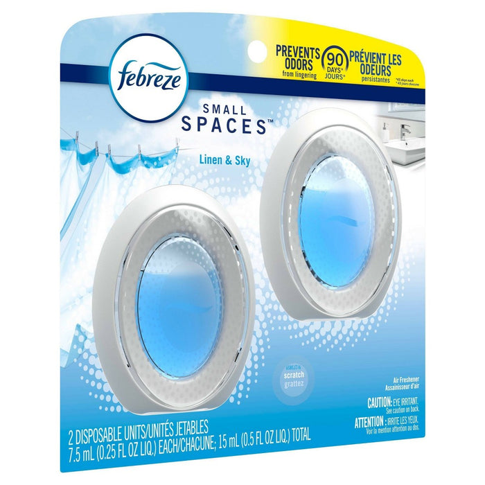 Febreze Small Spaces Air Freshener Linen & Sky Scent - 25 fl oz/2pk