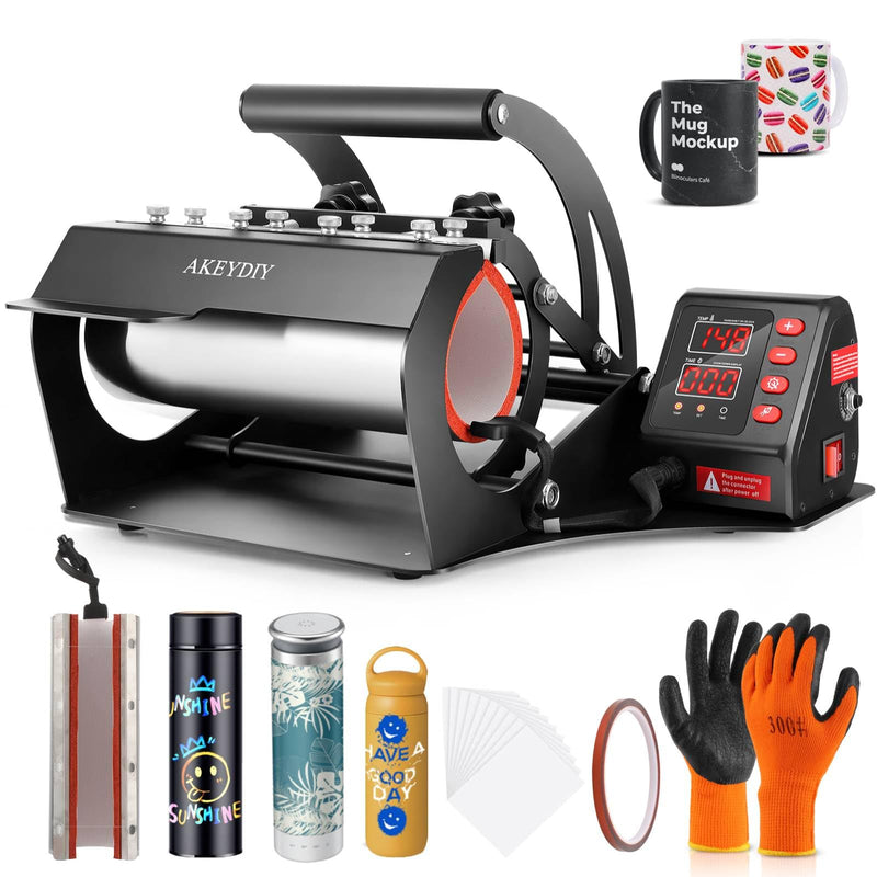 DREAMVAN Tumbler Heat Press Machine Mug Press Machine For 11 OZ-30 OZ Sublimation Ceramic Mugs Heat Transfer Tumbler For 12 OZ 15 OZ 18 OZ 20 OZ Straight Blanks Glass Cans Cups Mugs, AMB005565, Black (LOCAL PICKUP ONLY)