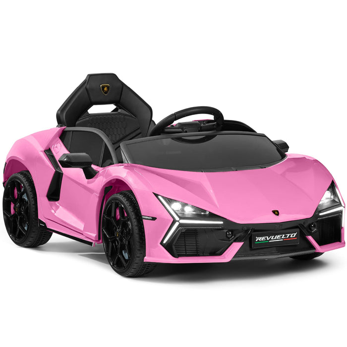 Best Choice Products Licensed Lamborghini Revuelto Kids 12V Electric Ride On Car Toy W/ 66Lb Weight Capacity, Parent Control, Bluetooth - Pink (LOCAL PICKUP ONLY)
