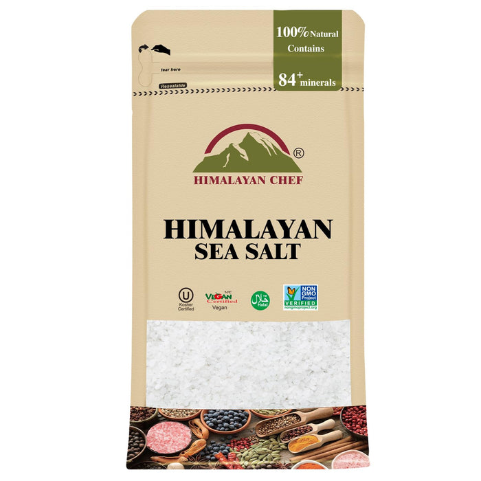 Himalayan Chef Sea Salt, Coarse Grains, 48 Ounce Resealable Bag – All Natural And Hand Harvested Unrefined Salt, Gluten Free, Non-GMO Seasoned Salt
