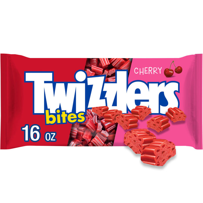 TWIZZLERS Bites Cherry Flavored Licorice Style, Chewy Candy Bag, 16 Oz