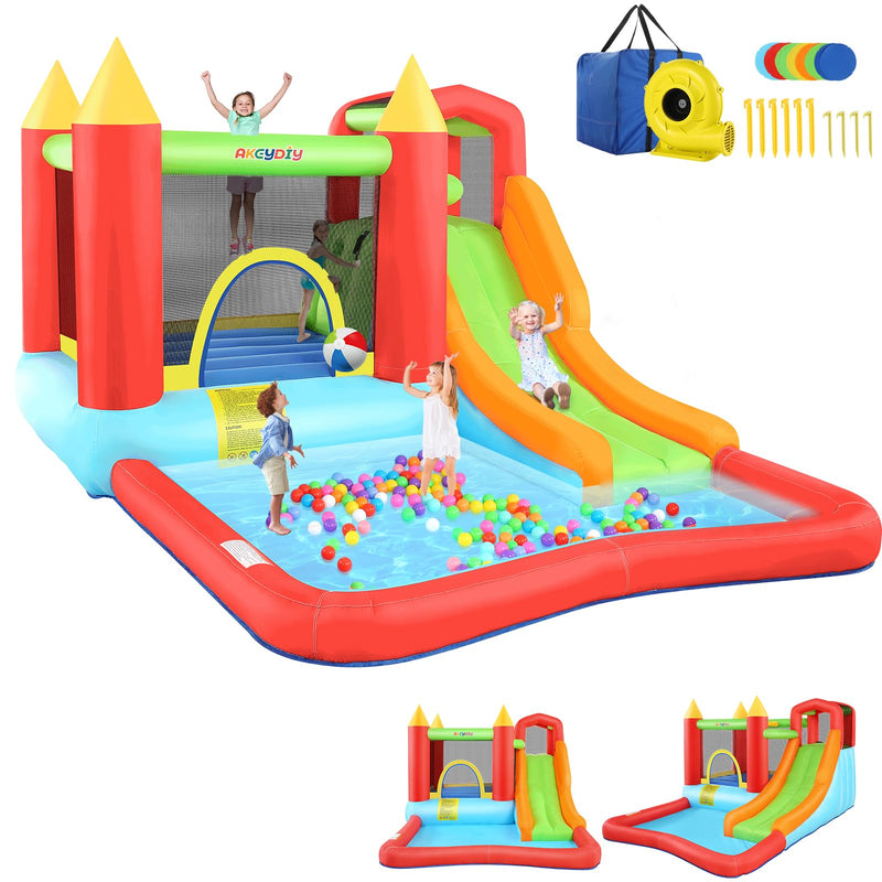 Bounce House, Inflatable Bounce House For Kids 3-12, Bouncy House With Long Slide For Outdoor Backyard/Indoor, Bouncy Castle, Jump House For Toddlers Kids Party (Bounce House (146''X 102.4''X 73'')) (LOCAL PICKUP ONLY)