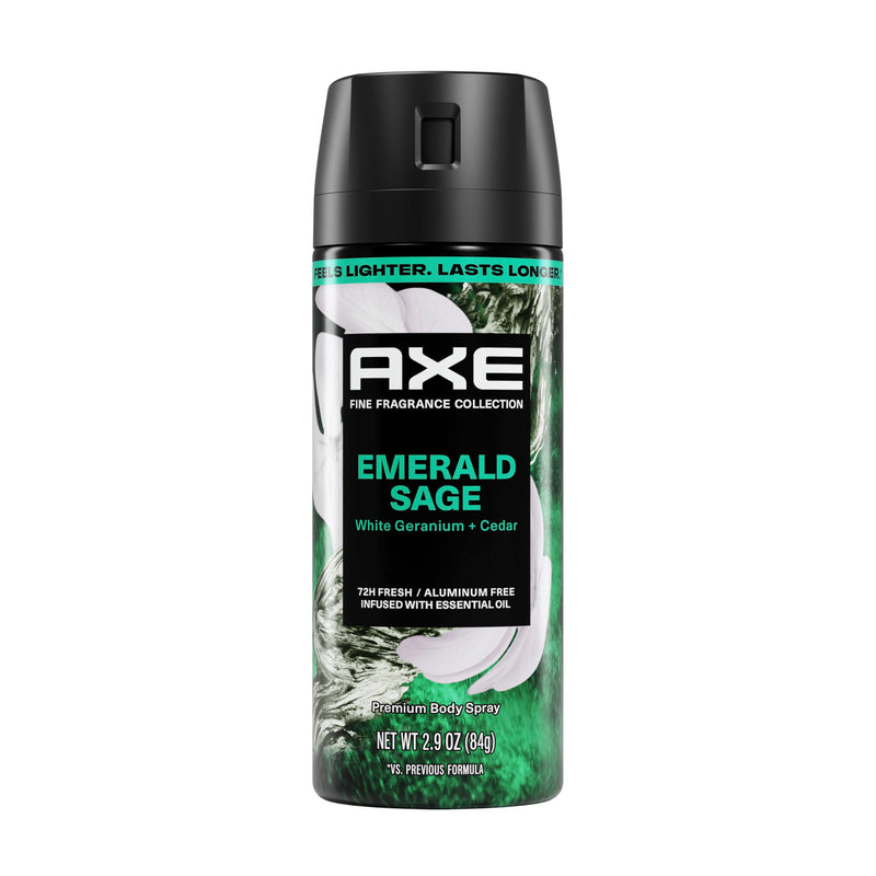 AXE Fine Fragrance Collection Body Spray Emerald Sage 2.9 Oz