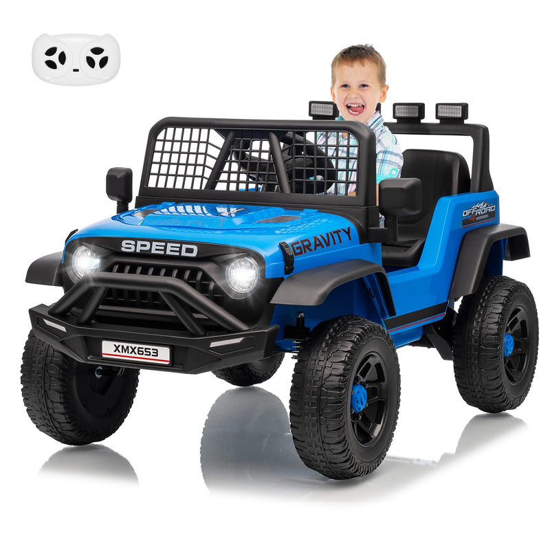 Garveelife 12V Ride On Car Truck With Remote Control For Kids Toddler, Blue (LOCAL PICKUP ONLY)