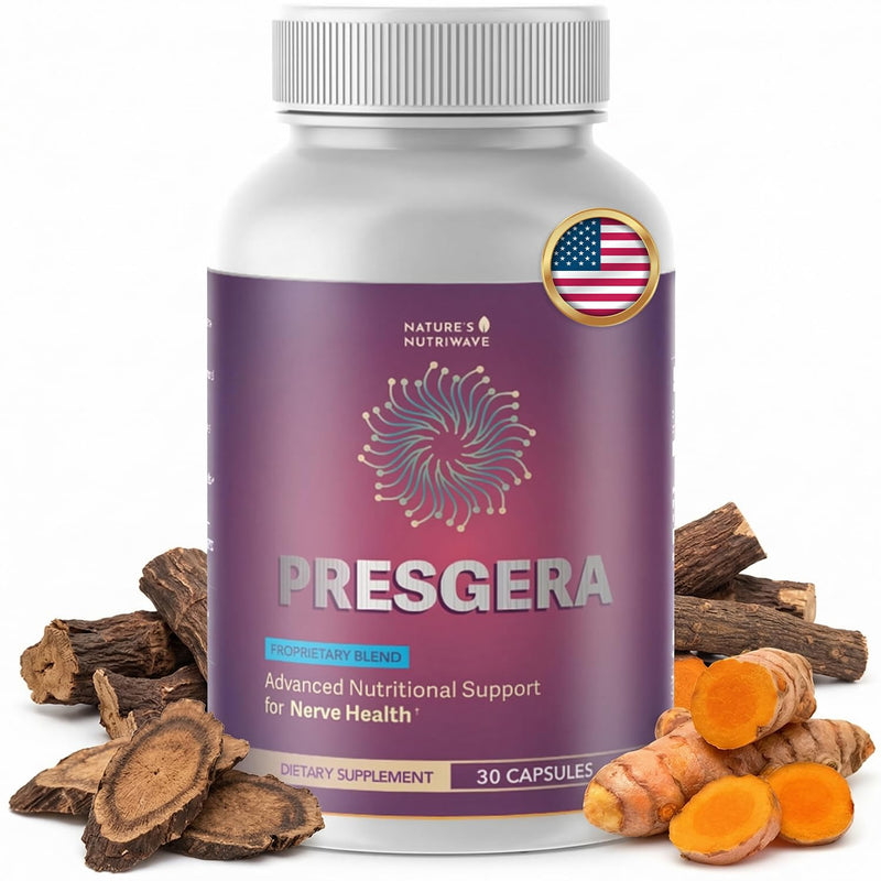 Presgera – Magnesium Glycinate, Turmeric & ALA – 30 Ct, 1 Month Supply