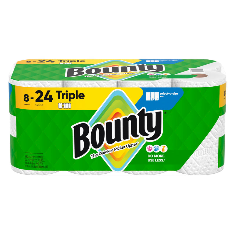 Bounty Paper Towels Select-A-Size, White, 8 Triple Rolls = 24 Regular Rolls (LOCAL PICKUP ONLY)