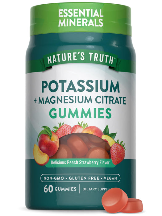 Nature's Truth Potassium Magnesium Citrate Gummies | 60 Count | Vegan, Non-GMO & Gluten Free Supplement