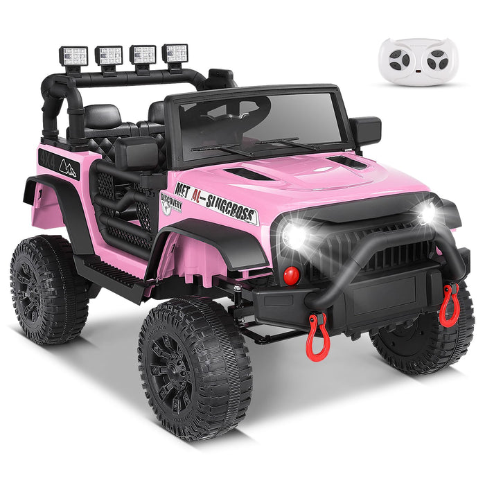 Hikole 24V Ride On Car W/Remote Control, Battery Operated Vehicles For Boys&Girls, Upgraded 2×200W Motors, Pink Powerd Cars, Better Wheeler Suspension, LED Lights, Bluetooth, 3 Speeds, Gift, Pink (LOCAL PICKUP ONLY)