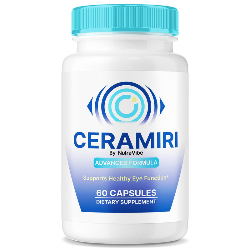 Nutravibe Ceramiri Capsules – Ceramiri Eye Support Formula With Natural Ingredients | Premium Vision & Clarity Support Supplement | Easy-To-Take Pills For Eye Wellness, 30 Day Supply (60 Capsules)