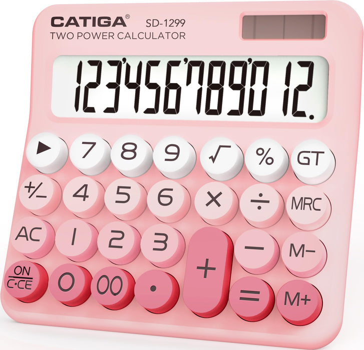 CATIGA Mechanical Switch Calculator With Solar And Battery Dual Power