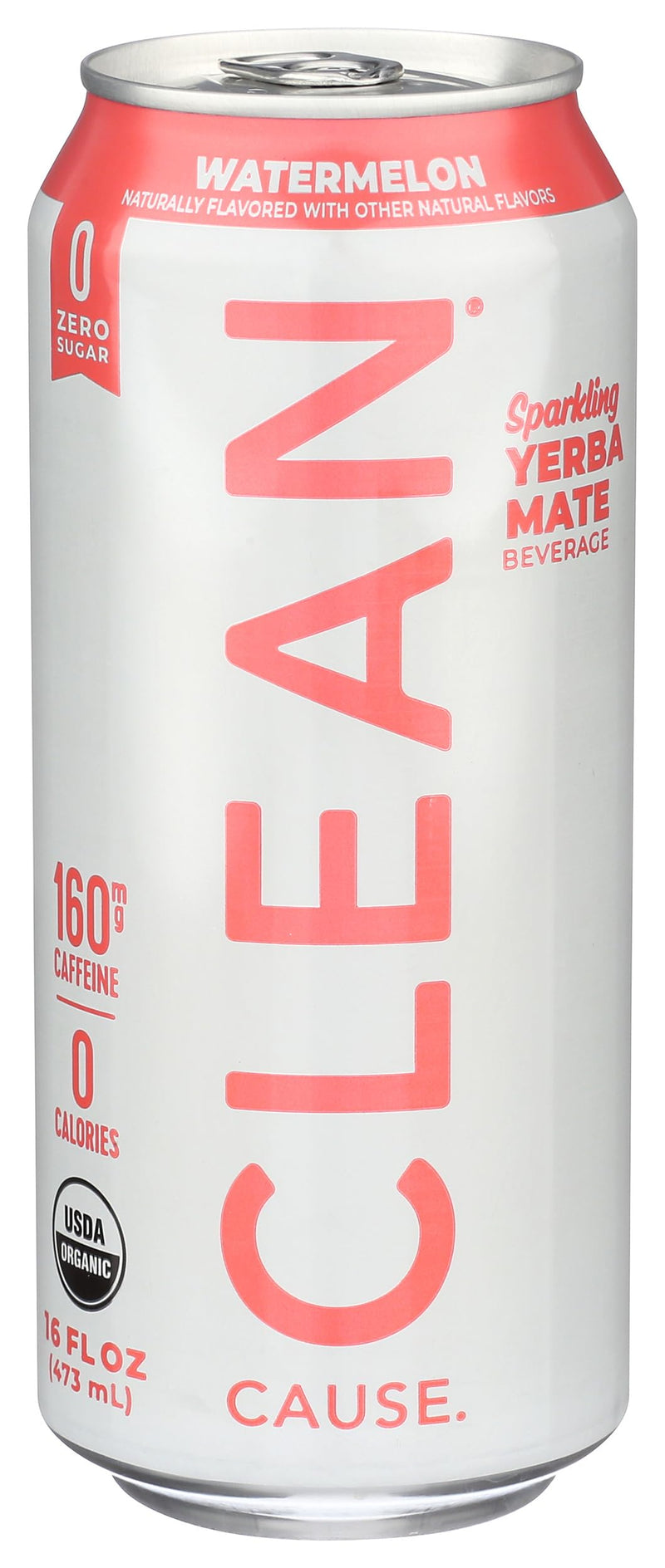 Clean Cause Organic Sparkling Watermelon Yerba Mate, 16 FZ