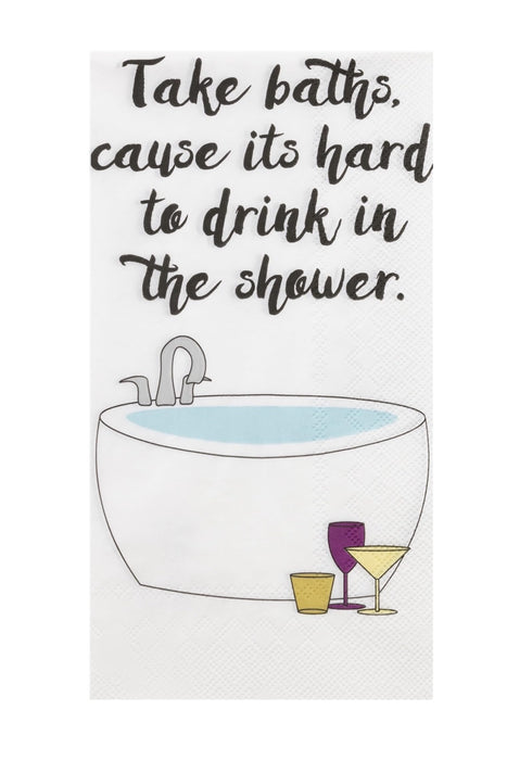 IHR Ideal Home Range Dinner Napkins Disposable 3-Ply Paper Hand Towels, 8.5" X 4.5", Take Baths, 16-Count