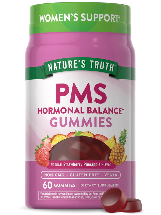 Nature's Truth PMS Hormonal Balance Support Gummies For Women | 60 Count | Vegan, Non-GMO & Gluten Free Supplement