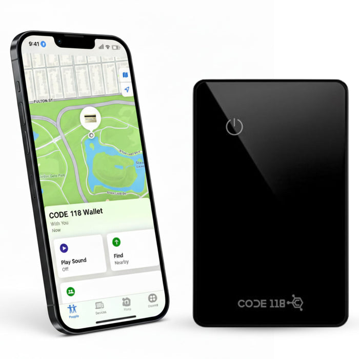 CODE 118 Slim Wallet Tracker Card For Iphone