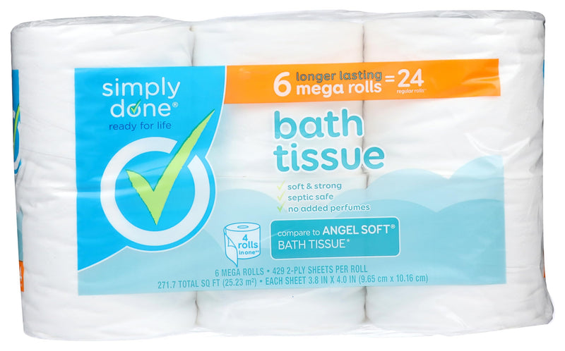 Simply Done Bath Tissue Mega Roll