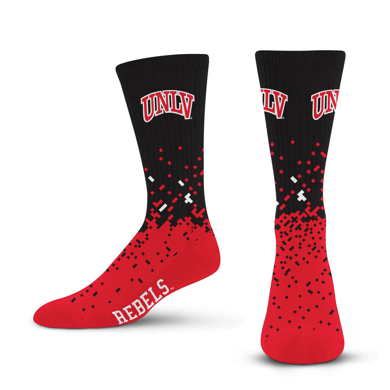 For Bare Feet NCAA UNLV REBELS Spray Zone Crew Sock Team Color Youth