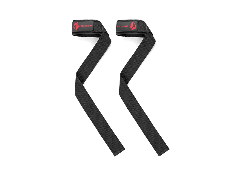Ekkovision Weight Lifting Straps, Phase 3 Logo, Heavy Duty, Black