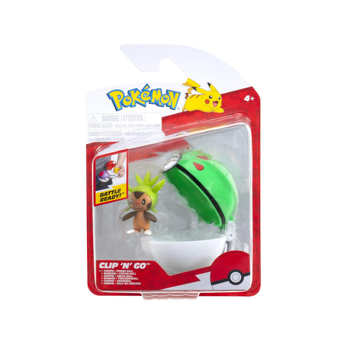 Pokemon Chespin with Friend Ball Clip 'N' Go Figure