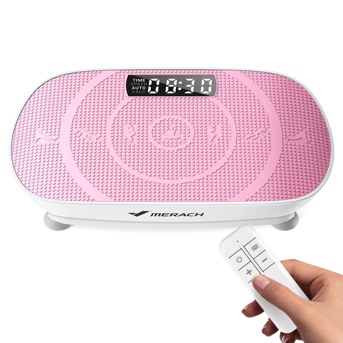 MERACH Vibration Plate Exercise Machine, Slim Vibration Plate For Lymphatic Drainage Weight Loss, Vibrating Plate With Real-Time Calorie Tracking On LED Display, Workout Equipment For Home Women Men