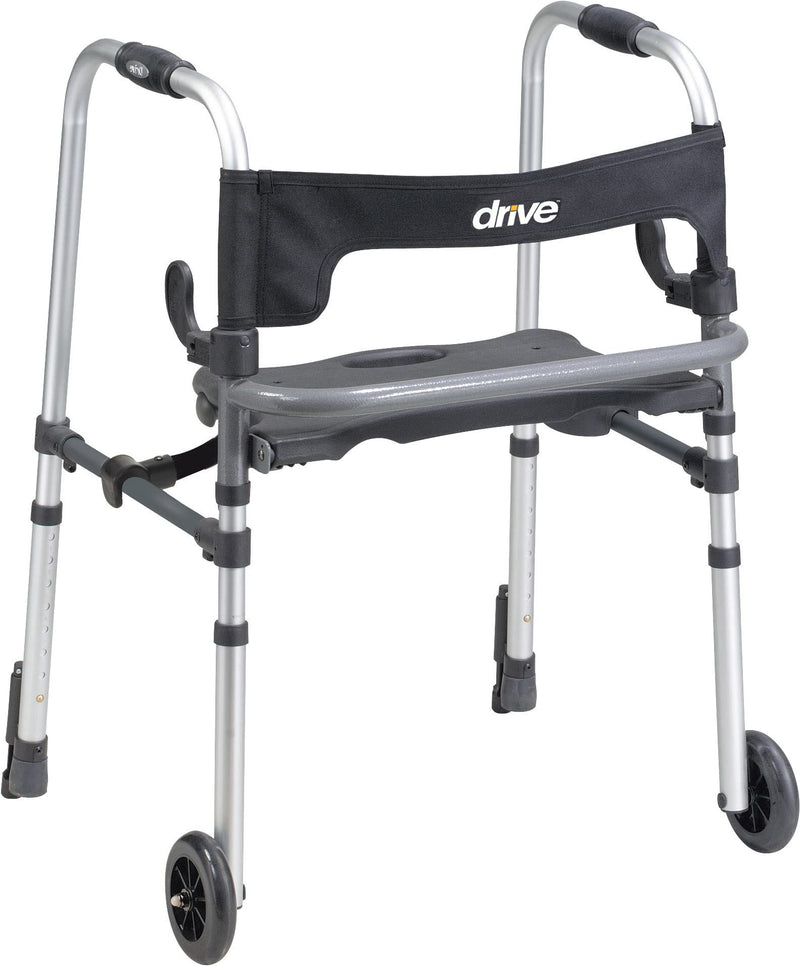Drive Medical 10233 Clever Lite Foldable Rollator Walker, Gray (LOCAL PICKUP ONLY)