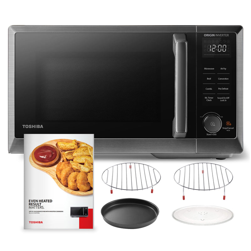 TOSHIBA Inverter Countertop Microwave Oven Air Fryer Combo MASTER Series, Broil, Convection, Speedy Combi, Even Defrost 11.3'' Turntable Sound On/Off, 27 Auto Menu&47 Recipes (LOCAL PICKUP ONLY)