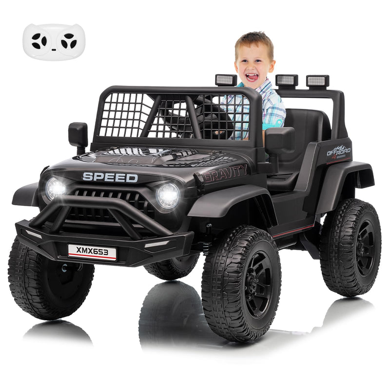 Garveelife 12V Ride On Car Truck With Remote Control For Kids Toddler,Black (LOCAL PICKUP ONLY)