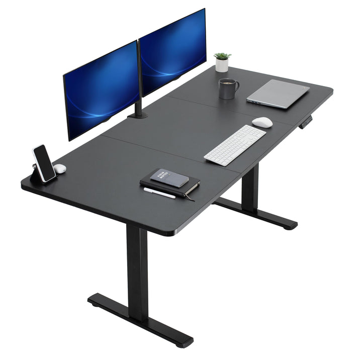 VIVO Electric 71 X 30 In Standing Desk, Memory Height Adjustment, 1B Series, Holds 220 Lbs, Black Top Black Frame, DESK-KIT-1B7B (LOCAL PICKUP ONLY)