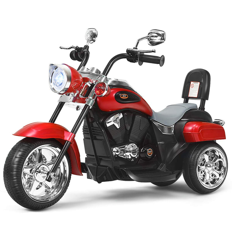 BLUE Costzon Kids Motorcycle, 6V Battery Powered Ride On Chopper Motorcycle W/Horn, Headlight, 3-Wheel Stable Ride On Toys, Electric Toddler Motorcycle For Kids Boys Girls Gift) (LOCAL PICKUP ONLY)