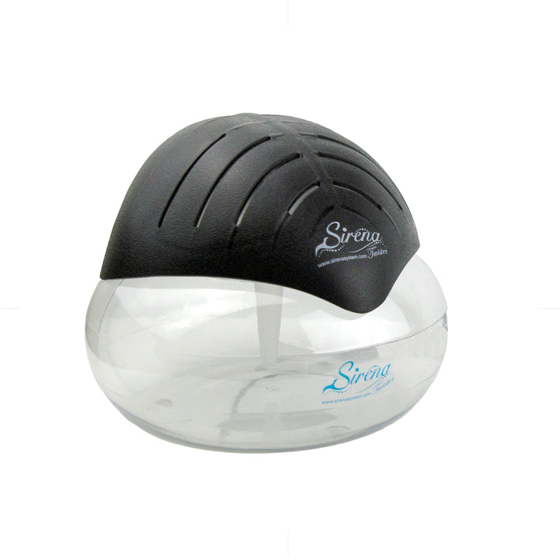 Sirena Twister Air Purifier (Black) - Water Filter Air Washer For Home And Office - Essential Oil Aroma Diffuser With LED Night Light - Small Air Cleaner For Smoke And Pets