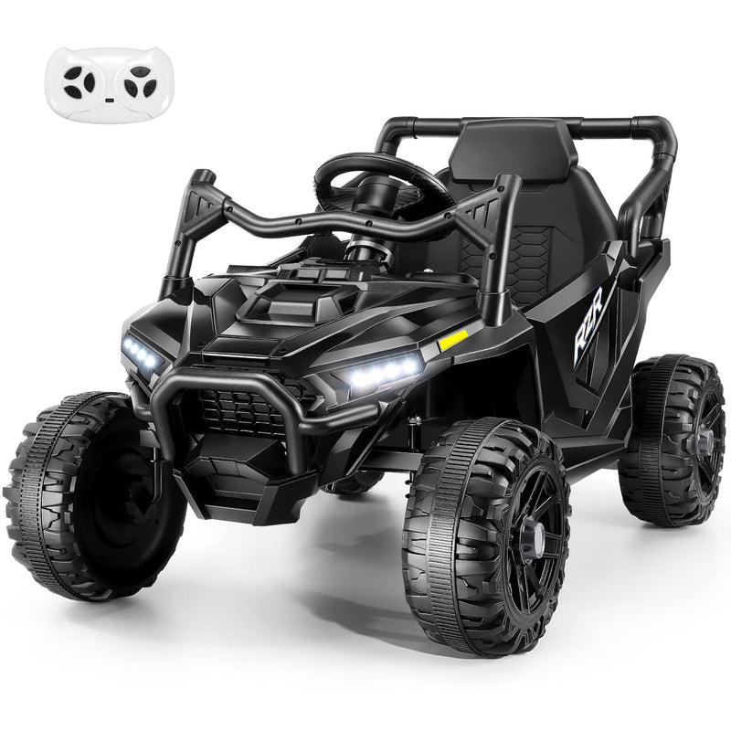 Hikole 24V Kids UTV Electric Ride On Car With Remote Control, 2X200w Powerful Motor, Shock Absorbers, Safety Belt, Horn, Music & LED Lights, Ride On Toys For Big Kids Ages 3-5, Black (LOCAL PICKUP ONLY)