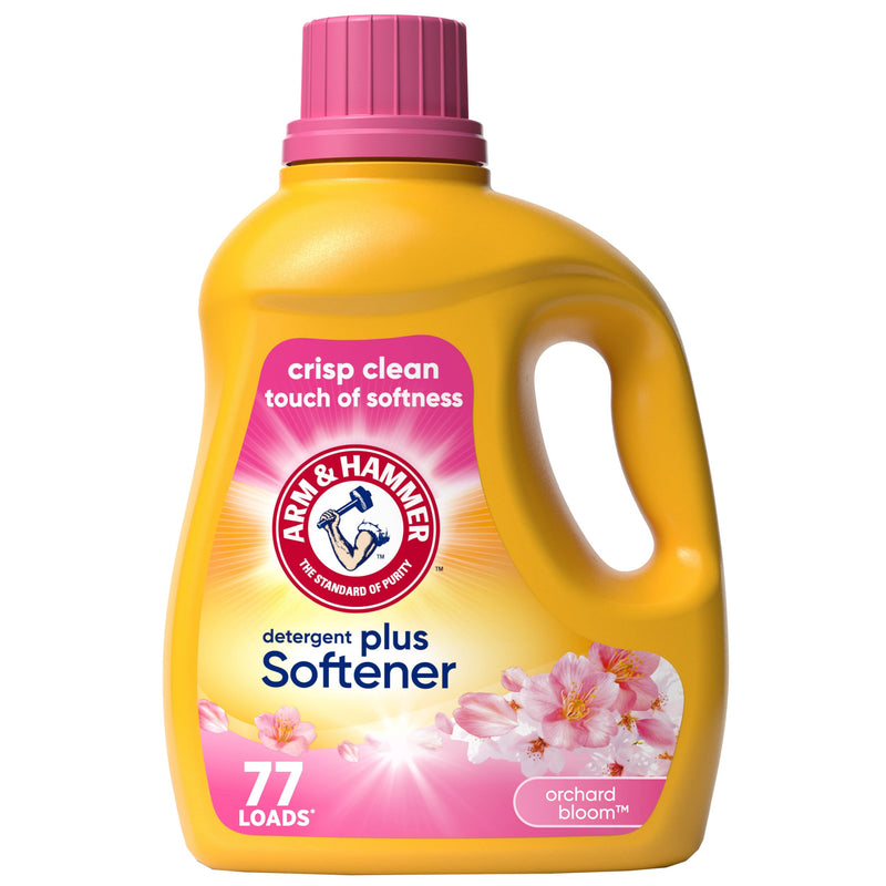 ARM & HAMMER Plus Softener Detergent, Orchard Bloom, 100.5 Fl Oz, 77 Loads