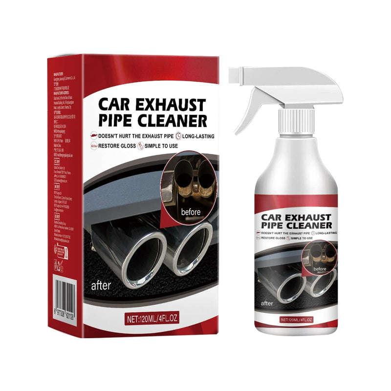 Car Exhaust Pipe Cleaner, 120Ml/4 FL.OZ, Rust Remover Spray For Chrome And Metal Surfaces, Long-Lasting