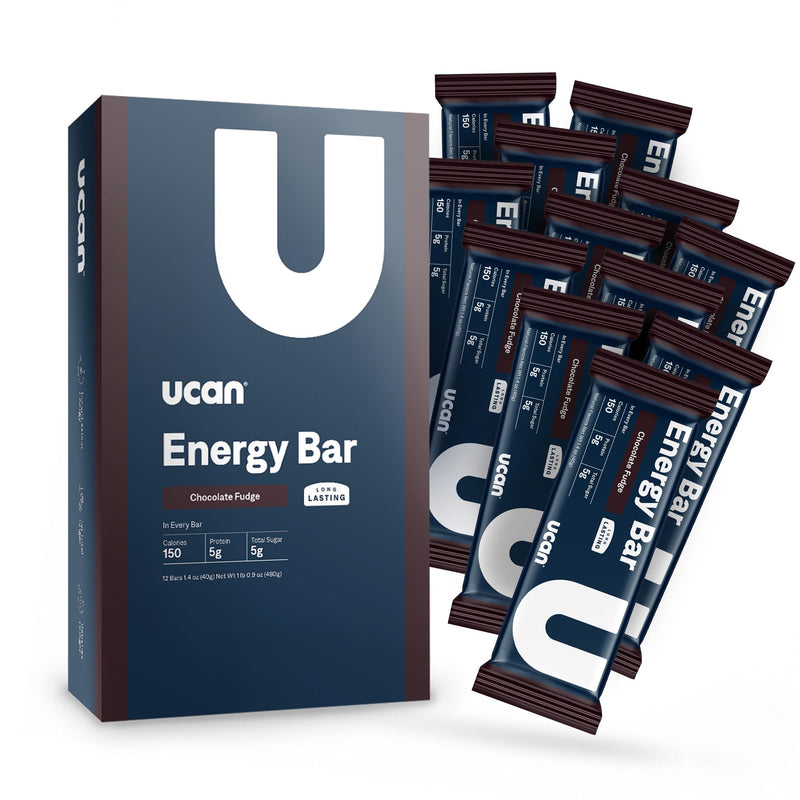 UCAN Energy Snack Bars, Chocolate Fudge, All Natural, Low Sugar, Non-GMO, Gluten-Free, Keto-Friendly (12 Pack, 1.4 Ounces)