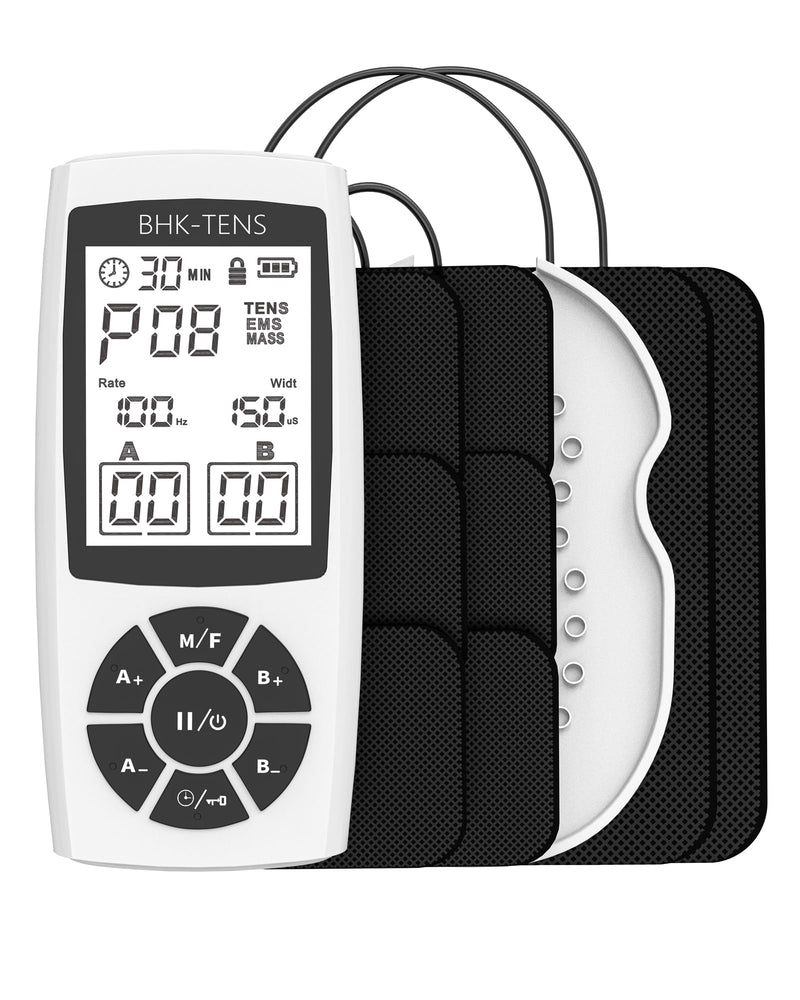 BHK-TENS EMS Muscle Stimulator For Pain Relief Therapy, Electronic EMS TENS Unit Machine For Shoulder Pain Relief, Tens Massager For Neck Pain Relief, Sciatica Pain Relief