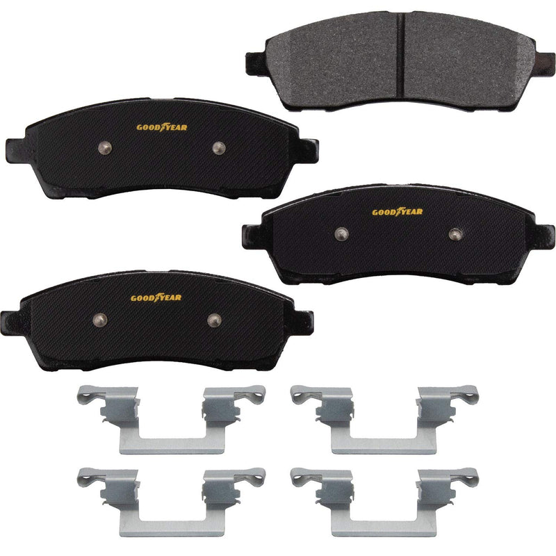 Goodyear Brakes GYD757 | Truck & SUV Carbon-Ceramic Rear Brake Pads Fits Ford Excursion 05-00, F-250 98-97, F-250 Super Duty 04-99, F-350 Super Duty 04-99