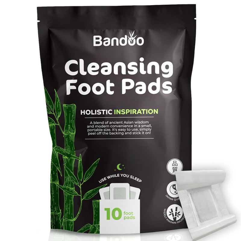 Bandoo Original Foot Pads – Premium Natural Foot Care Pad, Comfortable Overnight Application For Men & Women - 10 Count