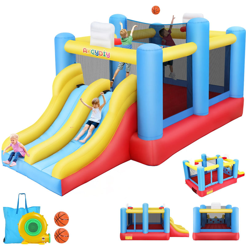 Bounce House, Inflatable Bounce House For Kids 3-12, Bouncy House With 2 Slides For Outdoor Backyard/Indoor, Bouncy Castle, Jump House For Toddlers Kids Party (LOCAL PICKUP ONLY)