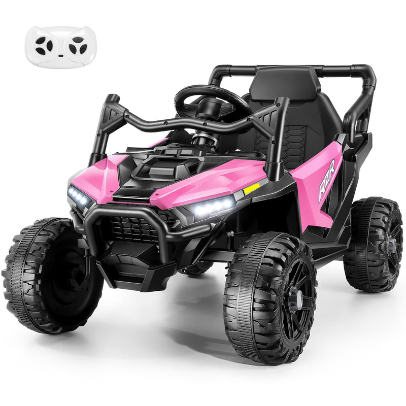 Hikole 24 Volt Ride On Toys For Big Kids, 24V Ride On UTV Truck With Remote Control, Spring Suspension, 3 Speeds, Safety Belt, Horn, Music & LED Lights, 2X200w Powerful Motor, Pink (LOCAL PICKUP ONLY)
