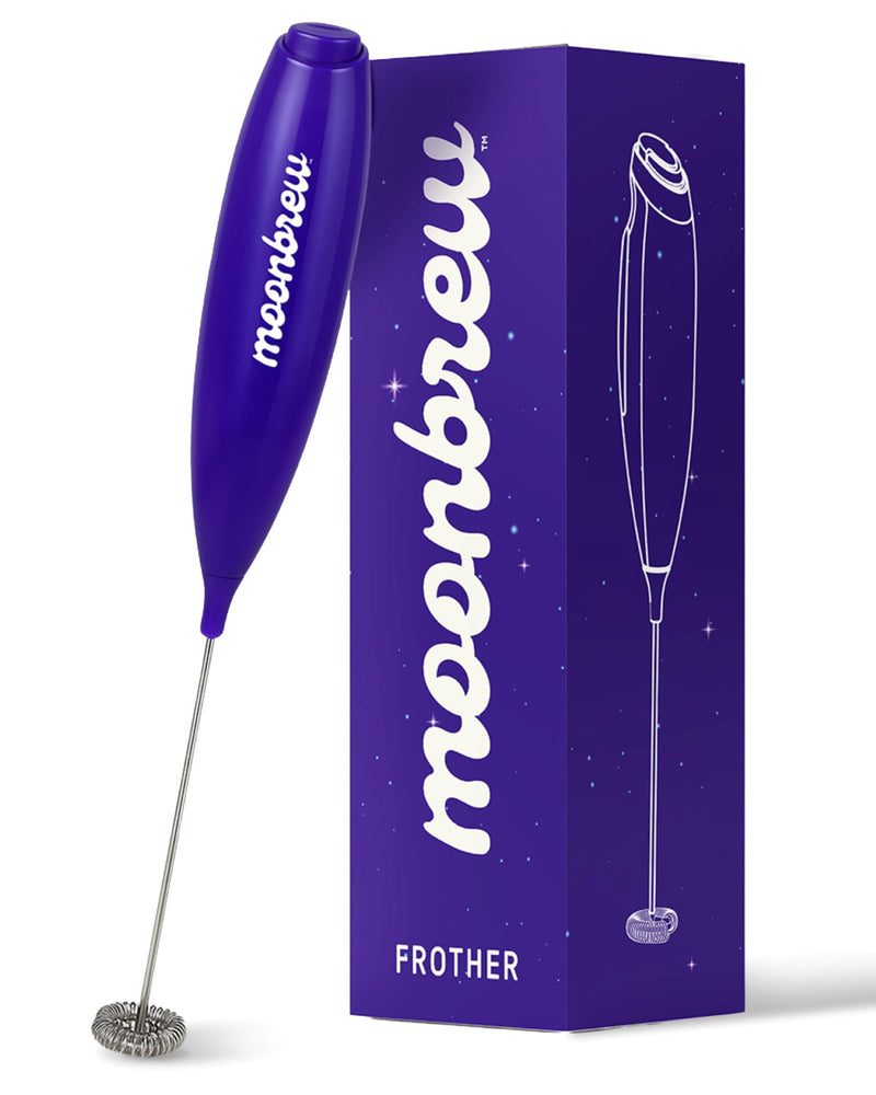 Moonbrew Handheld Milk Frother - Coffee, Cocoa & Matcha Drink Mixer Tool