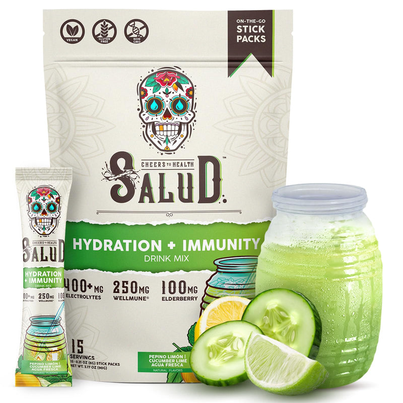 Salud 2-In-1 Hydration + Immunity Drink Mix, Cucumber Lime