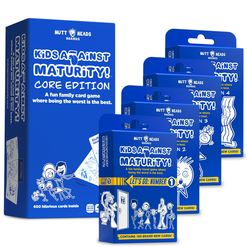 Kids Against Maturity: Card Game For Kids And Family, Super Fun Hilarious For Family Party Game Night, Combo Pack (Combo Pack (Core+Expansion 1,2,3,4))