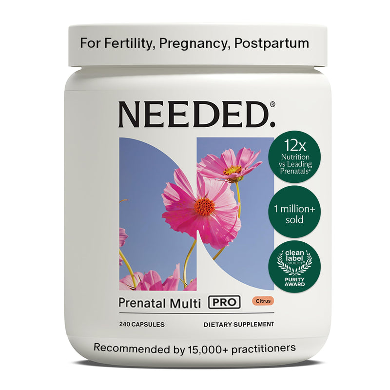 Needed. Prenatal Multivitamin With Citrus Scent Insert, 30 Day Supply