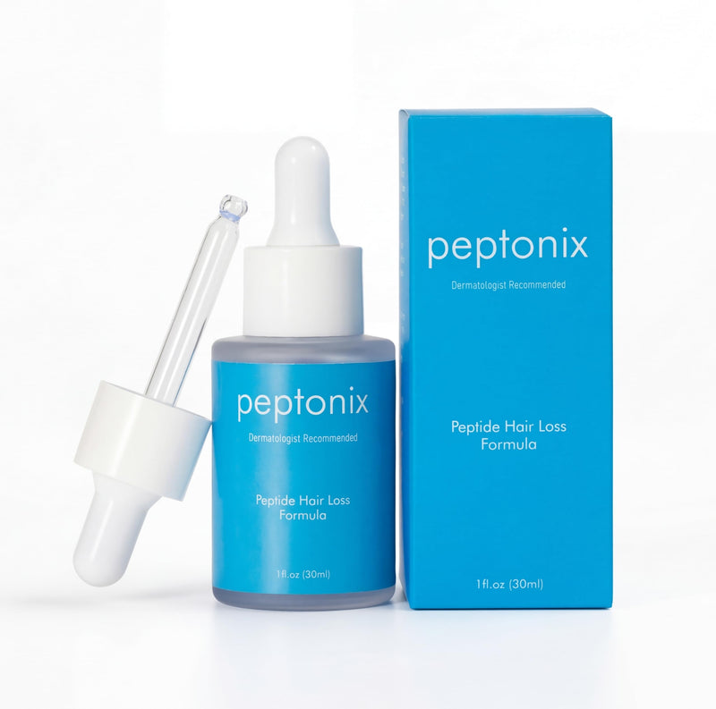 Peptonix Copper Peptide Hair Growth Serum - Copper Peptides, Ginseng, Licorice & Biotin - For Hair Loss & Thinning Hair