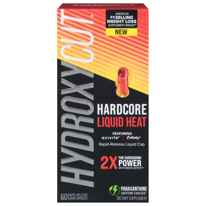 Hydroxycut, Dietary Supplement Hardcore Liquid Heat, 60 Count
