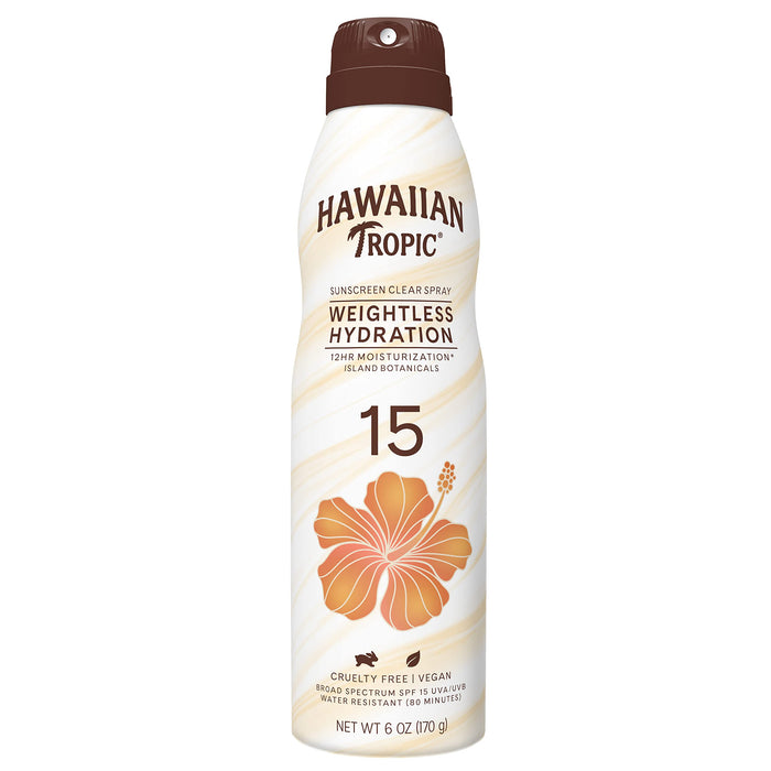 Hawaiian Tropic Sunscreen Silk Hydration Moisturizing Broad Spectrum Sun Care Sunscreen Spray - SPF 15, 6 Ounce