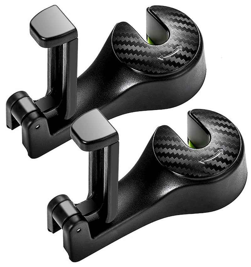 ETBIENTÔT 2023 Upgraded Car Seat Hooks 2 Pack - 360° Rotation Hidden Hangers - Keep Your Car Tidy And Organized For Phone, Purse, Grocery Bag & Handbag