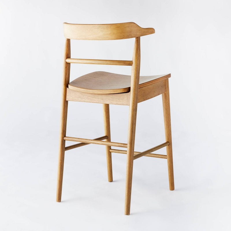 Kaysville Curved Back Wood Counter Height Barstool Natural - Threshold designed with Studio McGee (LOCAL PICKUP ONLY)